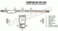 Декоративные накладки салона Porsche 968 1987-1994 полный набор, Механическая коробка передач