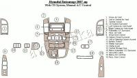 Декоративные накладки салона Hyundai Entourage 2007-н.в. с CD система, ручной AC Control