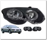 Chrysler 300M (98-04) фары передние черные, комплект 2 шт.