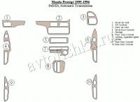 Декоративные накладки салона Mazda Protege 1995-1996 полный набор, Автоматическая коробка передач
