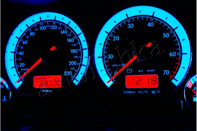 Volkswagen Vento / Jetta MK3 светодиодные шкалы (циферблаты) на панель приборов - дизайн 1