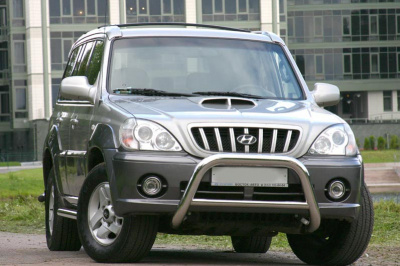 Решётка передняя мини d 76 "Hyundai Terracan" 2005-